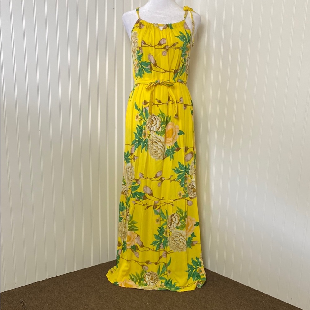 Yellow Halter Sundress Maxi for Resort Wear